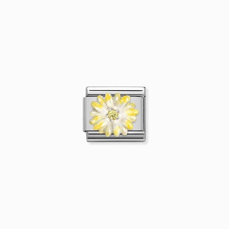 Nomination Silver Yellow Flower with Yellow CZ Composable Charm